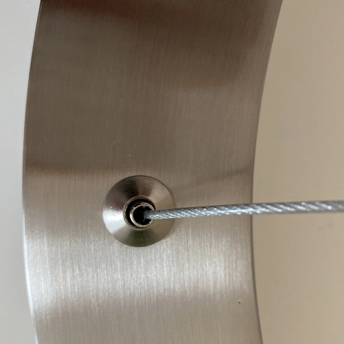 Lampa sufitowa LED Circle 3-punktowa nikiel regulowana do salonu i nad wyspę