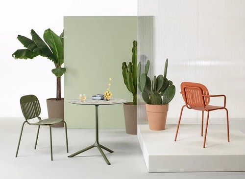 Krzesło ogrodowe metalowe czarne SI-SI SCAB Design nowoczesne do ogrodu tarasu balkonu