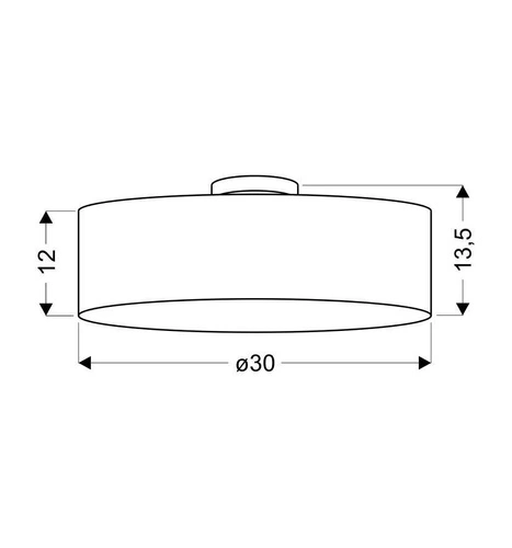 Lampa wisząca Kioto 30 2x40W E27 jasno szary