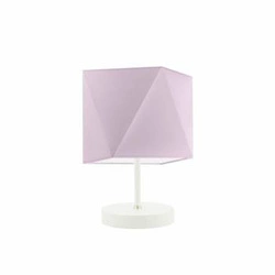 Lampka nocna do sypialni PASADENA nowoczesna fioletowa z abażurem LYSNE 30 cm