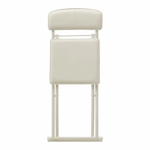 Krzesło składane metalowe białe do kuchni 5five simply smart klasyczne z oparciem