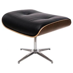 Pufa VIP Exclusive Home czarna skóra naturalna pikowana do salonu i biura nowoczesna D2.DESIGN