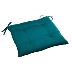 Poduszka na krzesło ogrodowa pikowana Korai 40x40 morska nowoczesna Hesperide