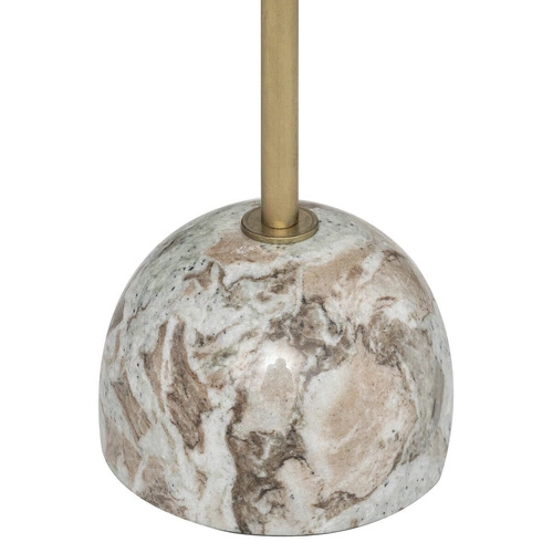 Stolik kawowy okrągły Nema beżowy marmur glamour 36 cm nowoczesny pomocniczy do salonu Atmosphera