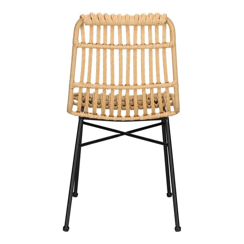 Zestaw 4 krzeseł ogrodowych Surabaya technorattan boho do jadalni i na taras naturalne Intesi