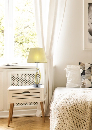 Lampa stołowa Diva 1x60W E27 chrom/złoty