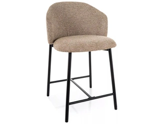 Hoker Tacoma tapicerowany z oparciem beżowy do kuchni 60 cm