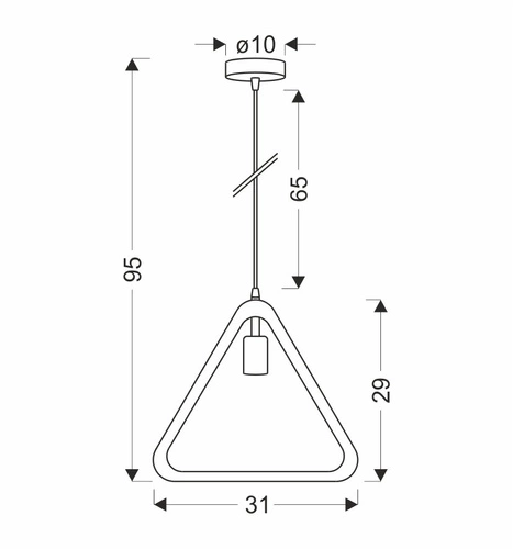 Lampa wisząca Triun czarny+beżowy 1x40W E27
