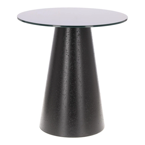 Stolik kawowy Soleilo okrągły 60 cm czarny nowoczesny do salonu minimalistyczny Intesi