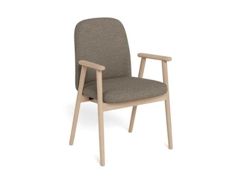 Krzesło Calvin Actona tapicerowane do jadalni skandynawskie z podłokietnikiem