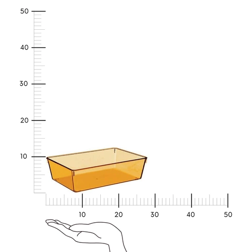 Pudełko do przechowywania Galia transparentne żółte