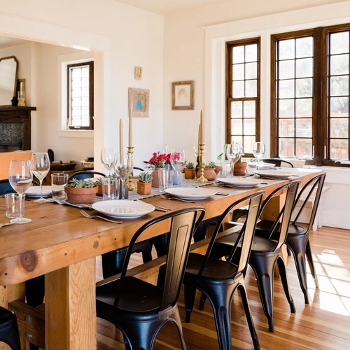 Krzesło metalowe Paris czarne inspirowane Tolix do jadalni i kuchni styl industrialny