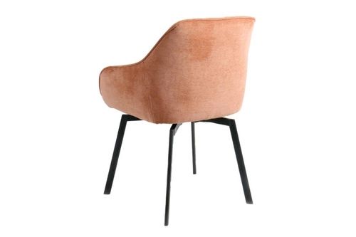 Krzesło tapicerowane Clara Actona brązowe obrotowe z podłokietnikami do jadalni nowoczesne