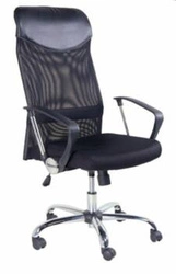 Fotel biurowy Tarli czarny ergonomiczny z siatki na kółkach do biurka nowoczesny Intesi