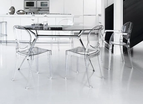 Krzesło do jadalni i kuchni Igloo białe nowoczesne sztaplowane z poliwęglanu SCAB Design