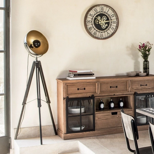 Lampa podłogowa na statywie Lahti stojąca czarna