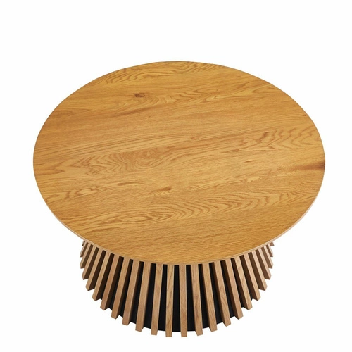 Stolik kawowy Kyoto okrągły 80cm dąb nowoczesny do salonu skandynawski Intesi