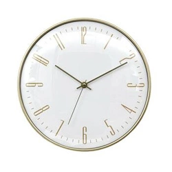Zegar ścienny Luce biały/złoty