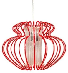 Lampa wisząca Imperia 1x60W E27 520x420 duża czerwona