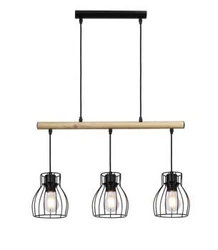 Lampa wisząca Bernita 3x60W E27 czarny