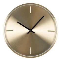 Zegar ścienny glamour Istanbul Intesi złoty cichy do salonu lub kuchni metalowy 30 cm