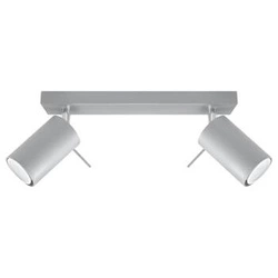 Plafon sufitowy Ring 2 szary nowoczesny metalowy do salonu, kuchni lub sypialni