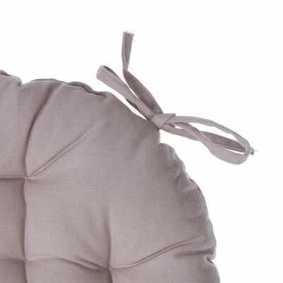 Poduszka na krzesło 38cm okrągła lniana