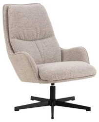 Fotel obrotowy Bosley beżowy Monza 60 do salonu nowoczesny z podłokietnikami tapicerowany