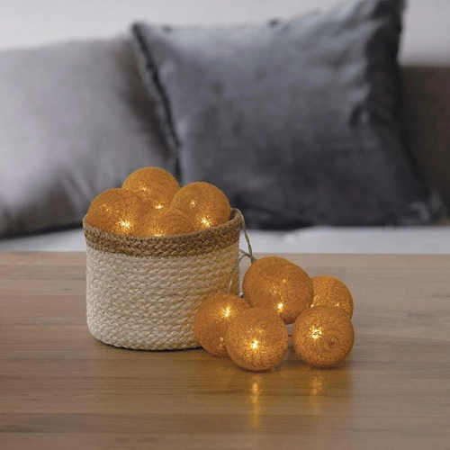 Girlanda Cotton balls żółte 10 lampek LED