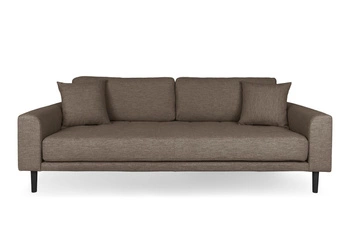 Sofa Lido 3 brązowa/ nogi czarne