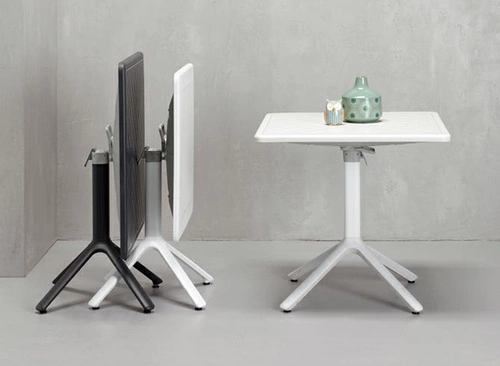 Stół składany Eco beżowy 80x80 cm nowoczesny do kuchni i jadalni na taras SCAB Design