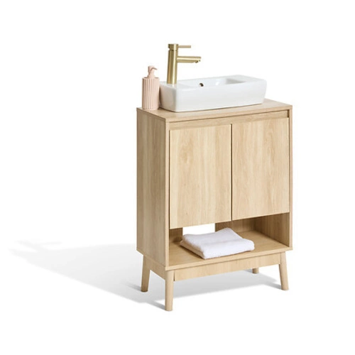 Szafka łazienkowa stojąca pod umywalkę Abana naturalna dąb 60 cm klasyczna skandynawska 5five