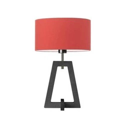 Lampka CLIO abażur czerwony stelaż popielaty