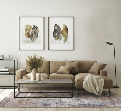 Dywan do salonu Rustic Beige 200x300 nowoczesny łatwoczyszczący Carpet Decor antypoślizgowy