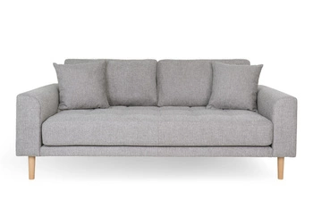 Sofa Lido 2,5 szara jasna/ nogi naturalne