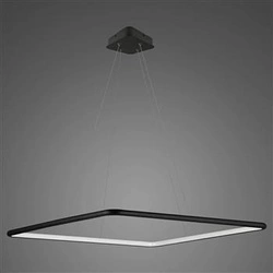 Lampa wisząca LED Ledowe Kwadraty No.1 czarna 80cm nowoczesna do salonu z regulacją