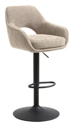 Hoker Cowley beżowy tapicerowany regulowany z podłokietnikami do kuchni