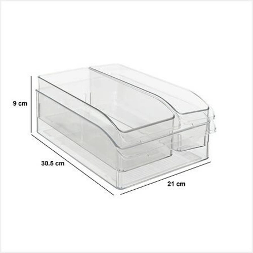 Zestaw 3 organizerów Smart Fridge do lodówki transparentny