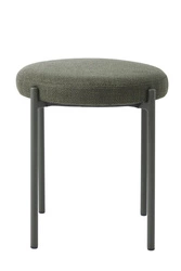 Stołek tapicerowany Pulto oliwkowy nowoczesny do kuchni i jadalni metalowy 48 cm