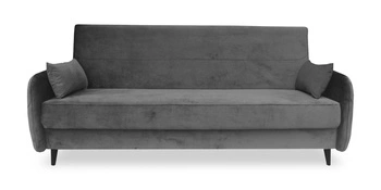 Sofa rozkładana z funkcją spania Dolly szara nowoczesna z pojemnikiem do salonu Intesi