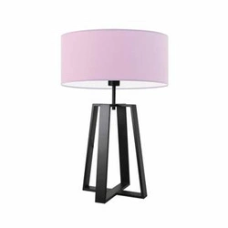 Lampka nocna do sypialni Thor nowoczesna fioletowa z abażurem LYSNE 61 cm na stolik