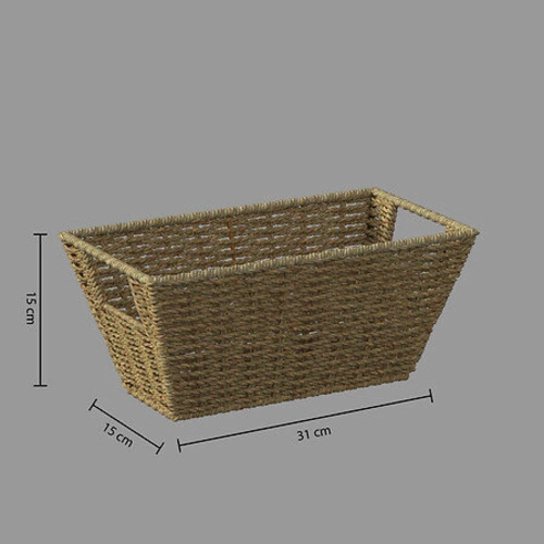 Kosz dekoracyjny do przechowywania Reed z trzciny prostokątny 15x31 cm naturalny 5five