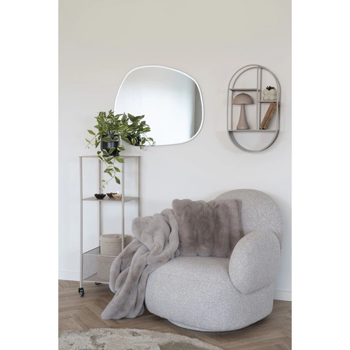 Półka ścienna na książki Feira szara metalowa wisząca 35x15x60 cm skandynawska Intesi