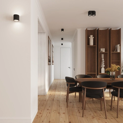 Plafon sufitowy nowoczesny czarny AURA 2 do salonu i kuchni GU10 minimalistyczny