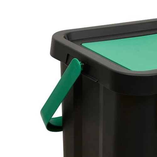 Zestaw 3 koszy na śmieci do segregacji 24L czarny składany kuchenny 5five simply smart