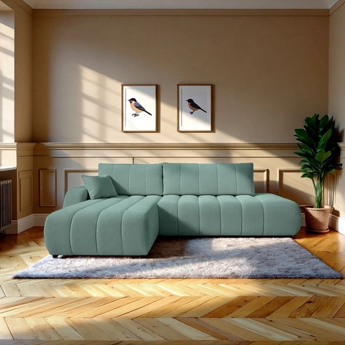 Narożnik Hobro z funkcją spania lewy      zielony Lambi 15