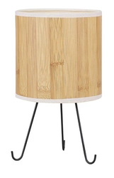 Lampa stołowa Adora lampa gabinetowa czarny 1x40W E14 abażur sosna