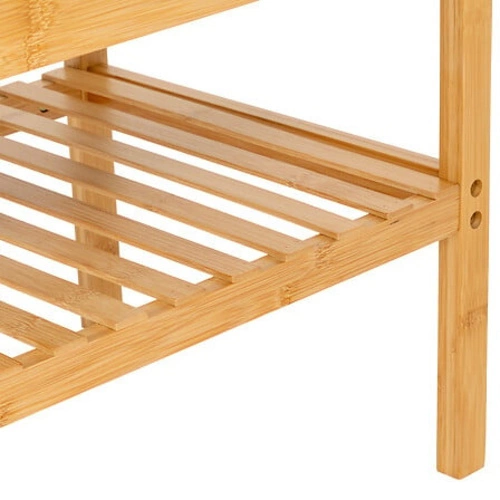 Półka na buty Cosy 5five simply smart bambusowa z siedziskiem naturalna skandynawska 90 cm