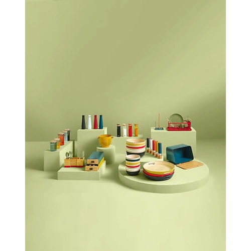 Miska do sałatek Modern Color biała bambusowa okrągła do kuchni 30 cm 5five