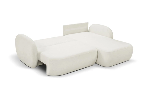 Narożnik Salby z funkcją spania prawy biały Sicuro 60